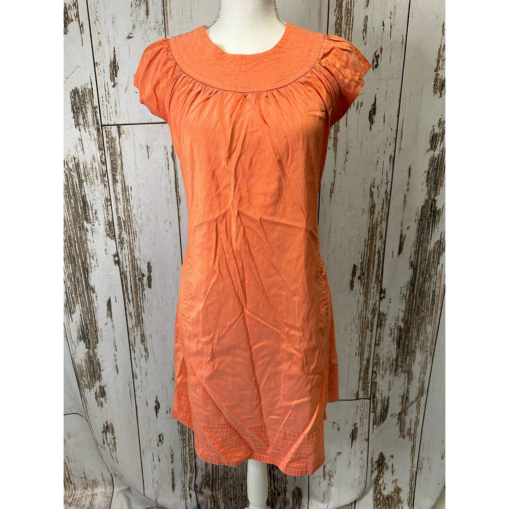 Calypso Christiane Celle Coral/Peach Iridescent 100% Silk Dress